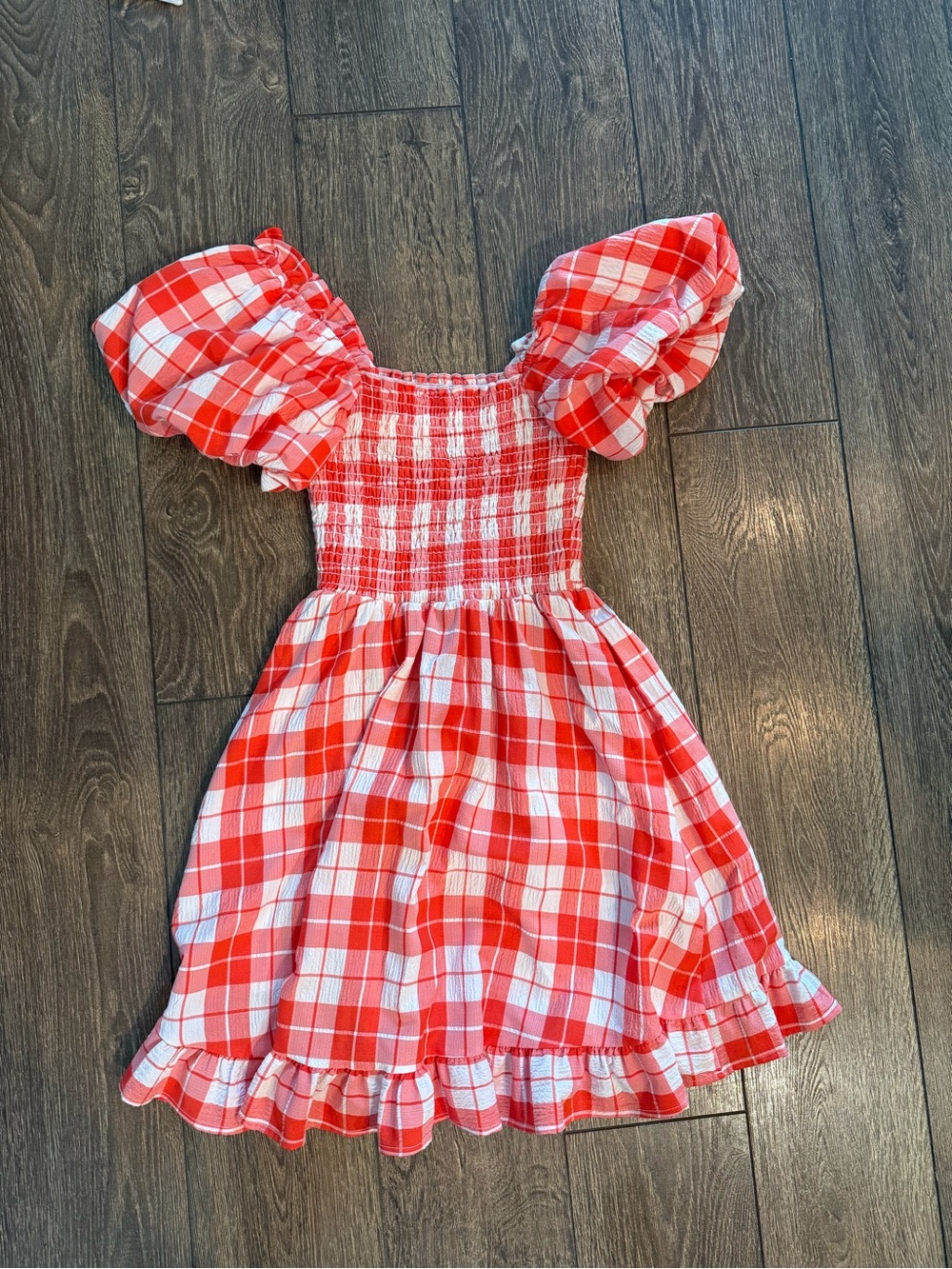 Show me your Mimi Red Plaid Puff-Sleeve Sundress